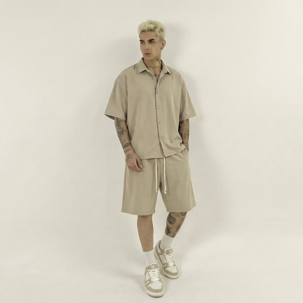 Completo Camicia/ Pantaloncino Duca Homme Beige Duca Homme