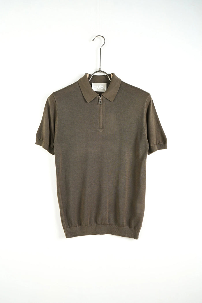 Polo Zip Slim Fit Duca Homme Verde Militare Duca Homme