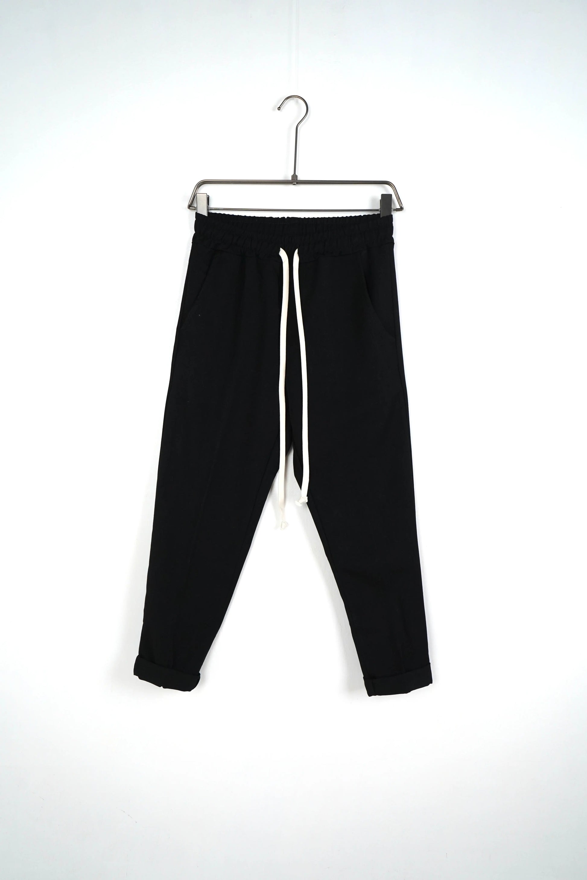 pantalone nero elegante lacci duca homme uomo