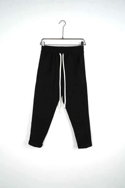 pantalone nero elegante lacci duca homme uomo