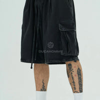 Pantaloncini Cargo Duca Homme Slavati Nero Duca Homme