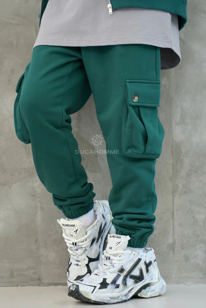 Pantalone Tuta Duca Homme Bambino Verde Gucci Hype Outlet