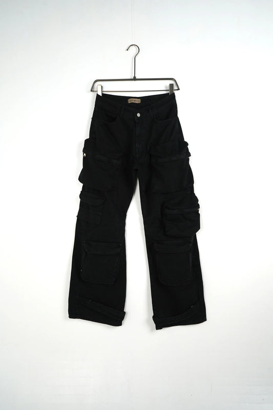 JEANS CARGO NERO (9578640474439)