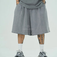 Pantaloncino Oversize Duca Homme Slavato Grigio Chiaro Duca Homme