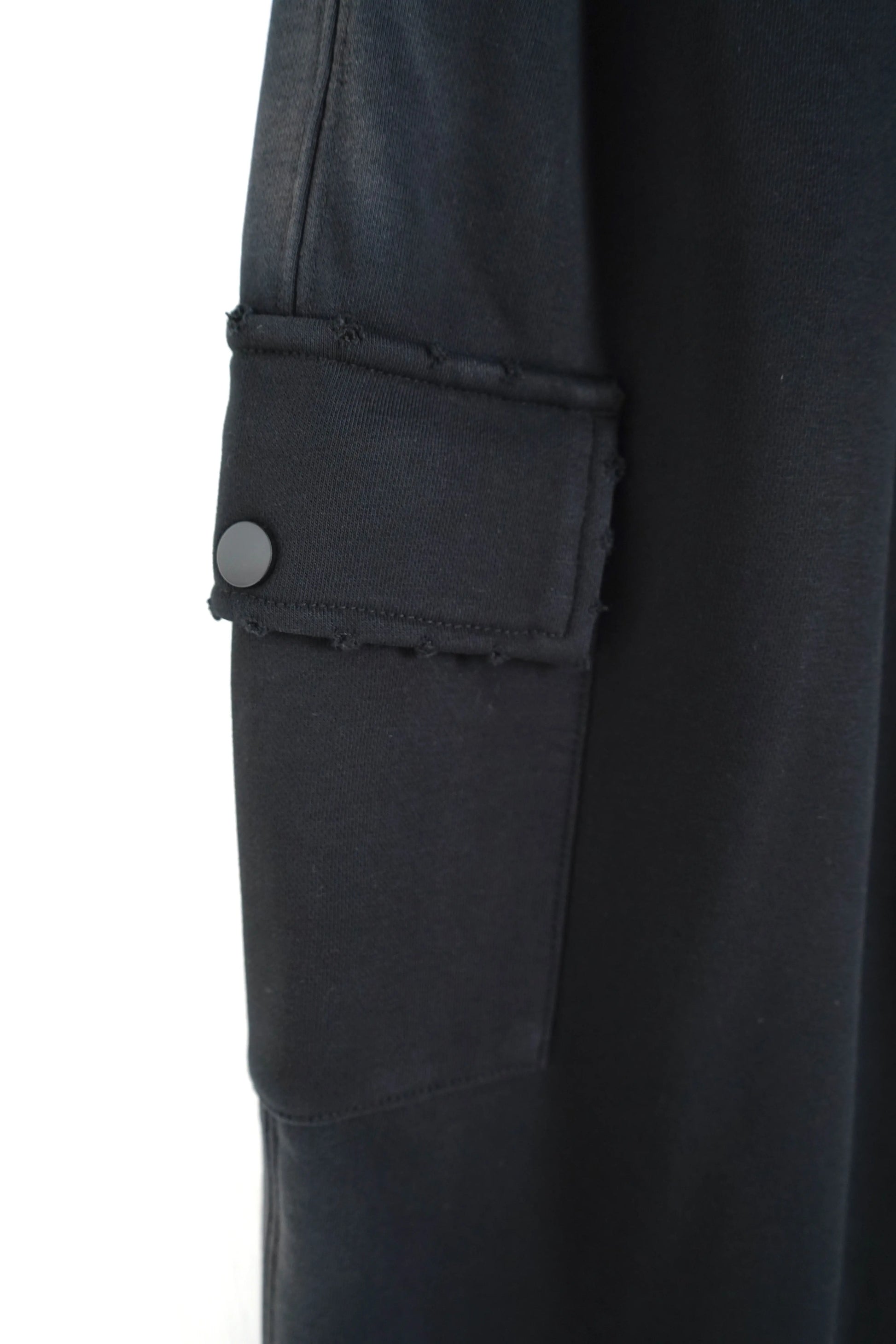 completo duca homme felpa zip pantaloni tasche cargo lacci lunghi nero 3