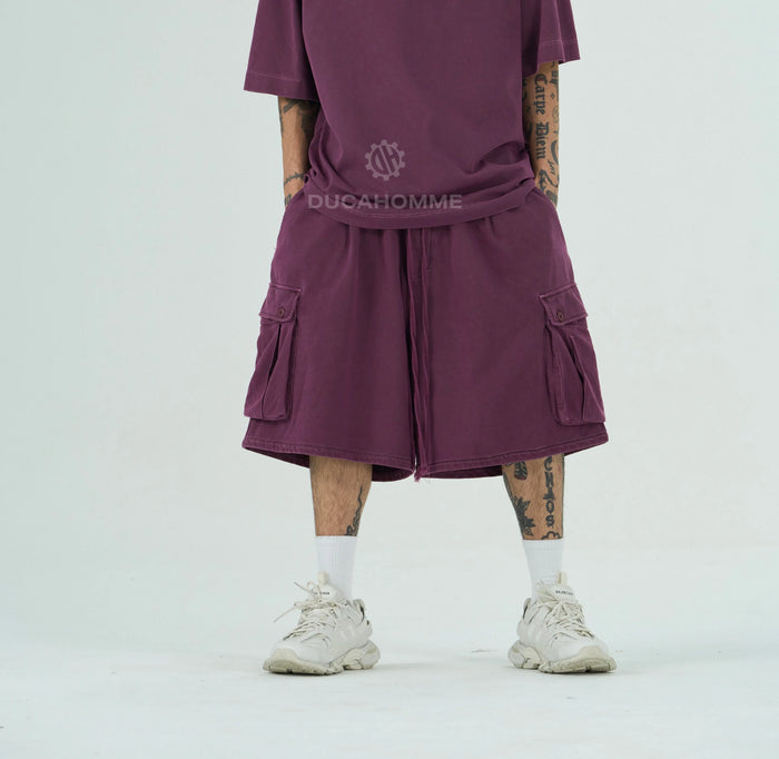 Pantaloncini Cargo Duca Homme Slavati Bordò’ Duca Homme