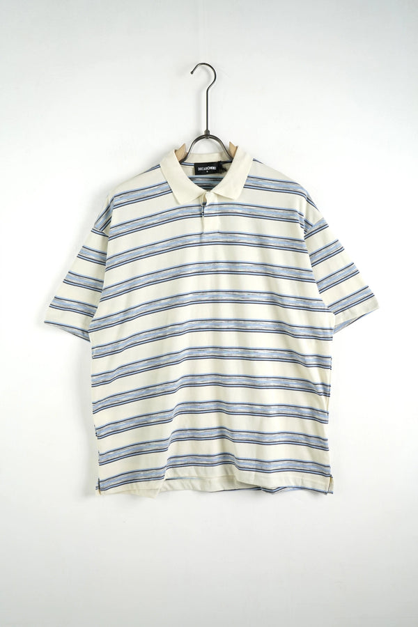 Polo Uomo Oversize Duca Homme a Righe Celeste