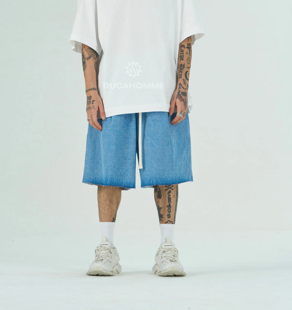 Pantaloncini Duca Homme Uomo in Jeans | Modello Oversize