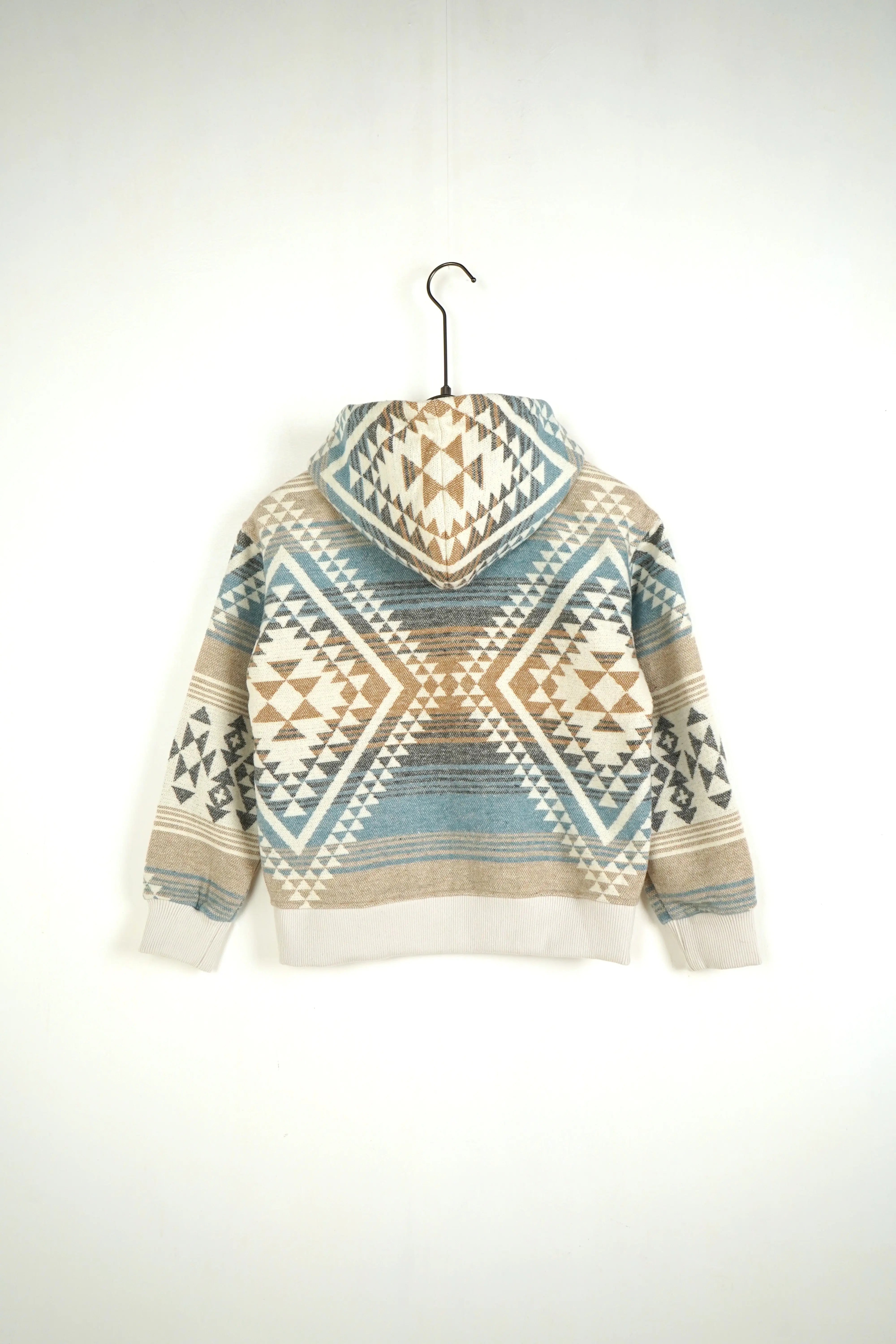 Felpa Duca Homme Bambino | Modello Oversize | Zip | Fantasia | Beige Duca Homme