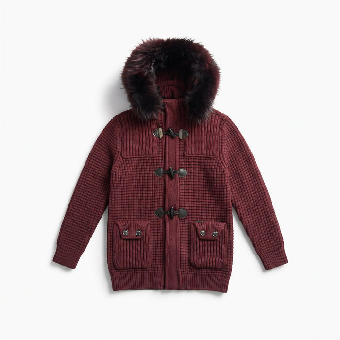 Giacchetto Bark Bordeaux con Pelliccia | Uomo Donna