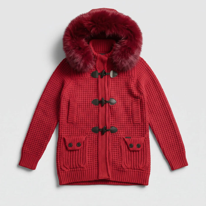 Bark Rosso con Pelliccia | Giubbotto Unisex | Uomo Donna Bark