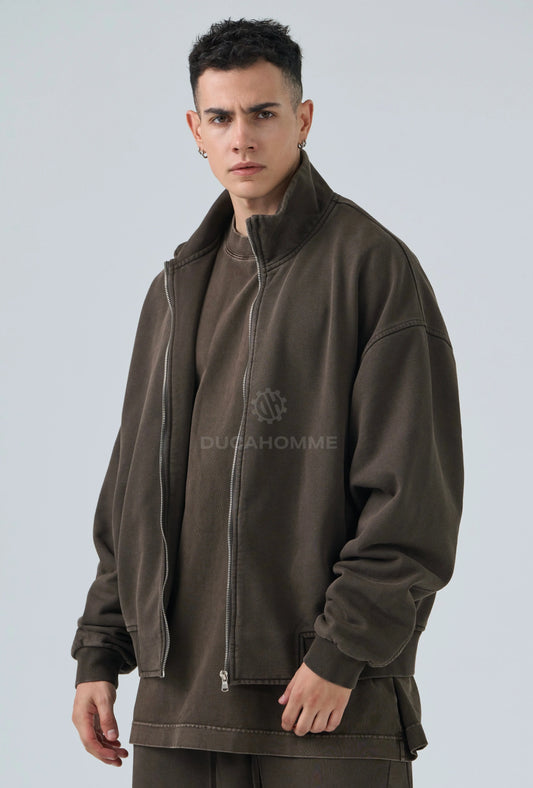 Felpa Duca Homme Uomo Marrone Slavata Duca Homme