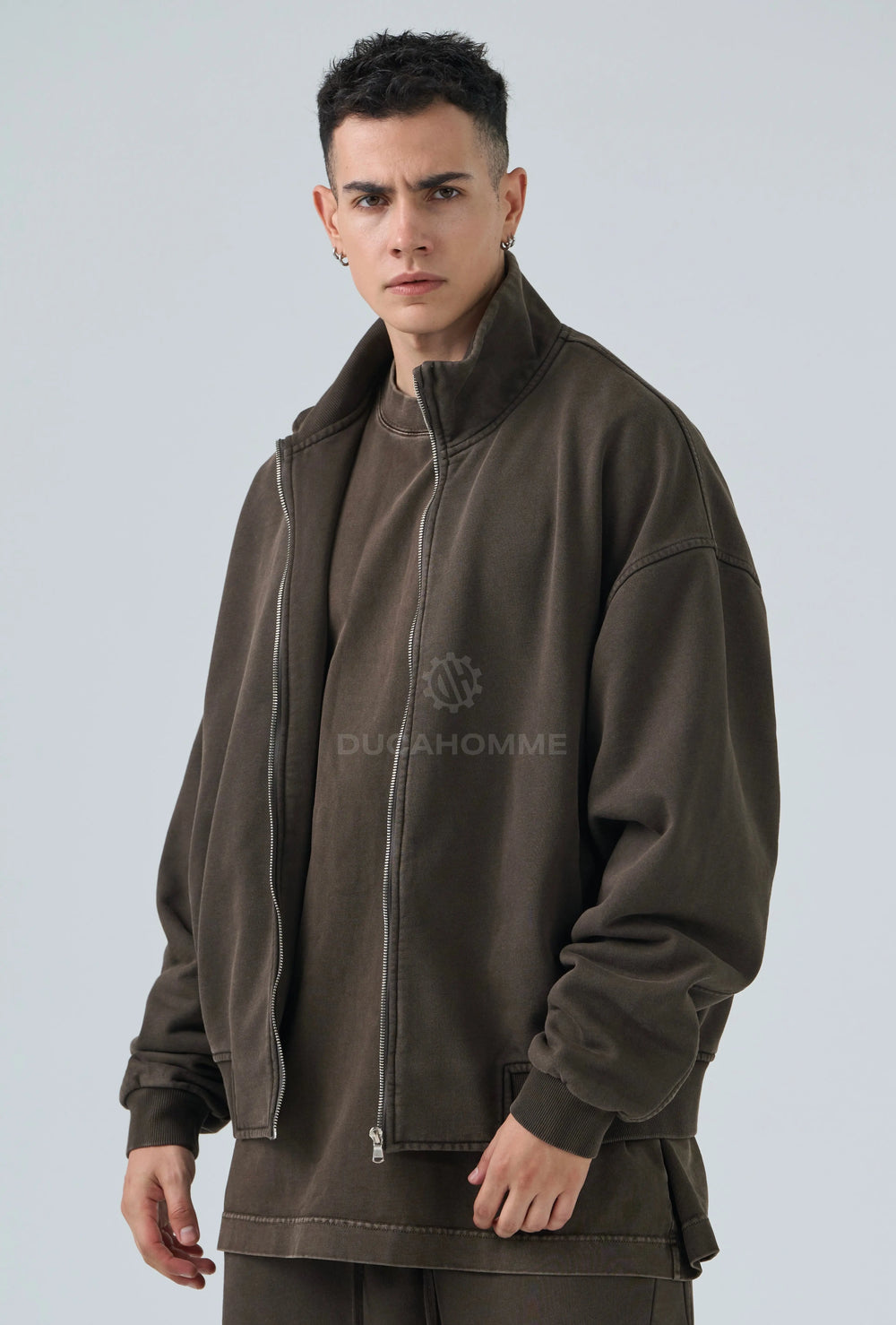 Felpa Duca Homme Uomo Marrone Slavata Duca Homme