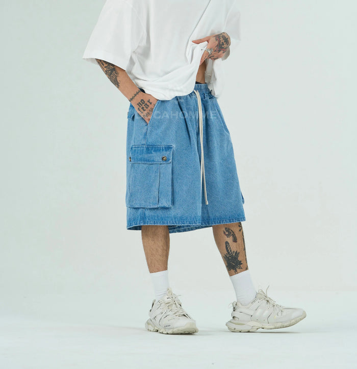 Pantaloncini Cargo Denim Duca Homme Duca Homme