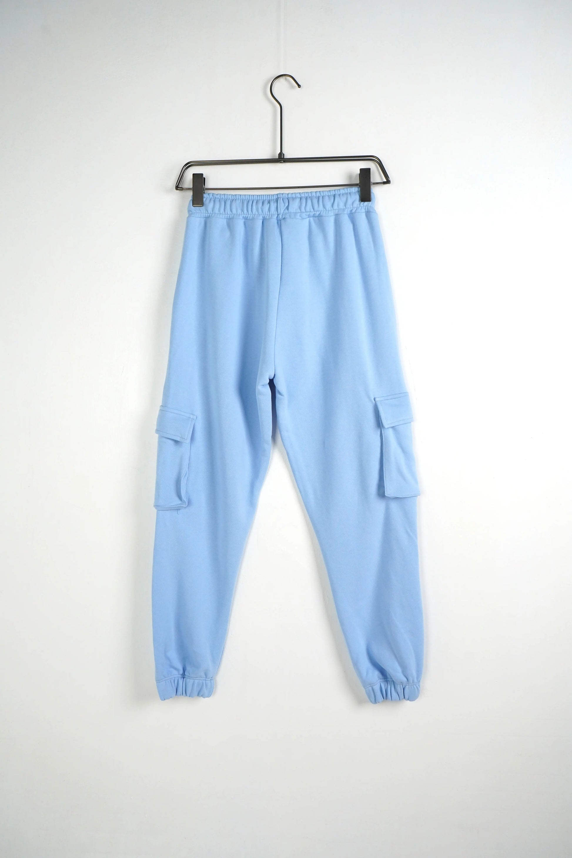 pantalone celeste cargo tasche laterali lacci duca homme uomo