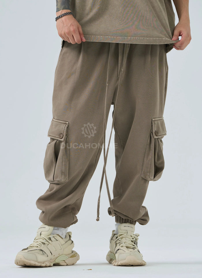 Pantalone Tuta Duca Homme Uomo |Fango Slavato Duca Homme