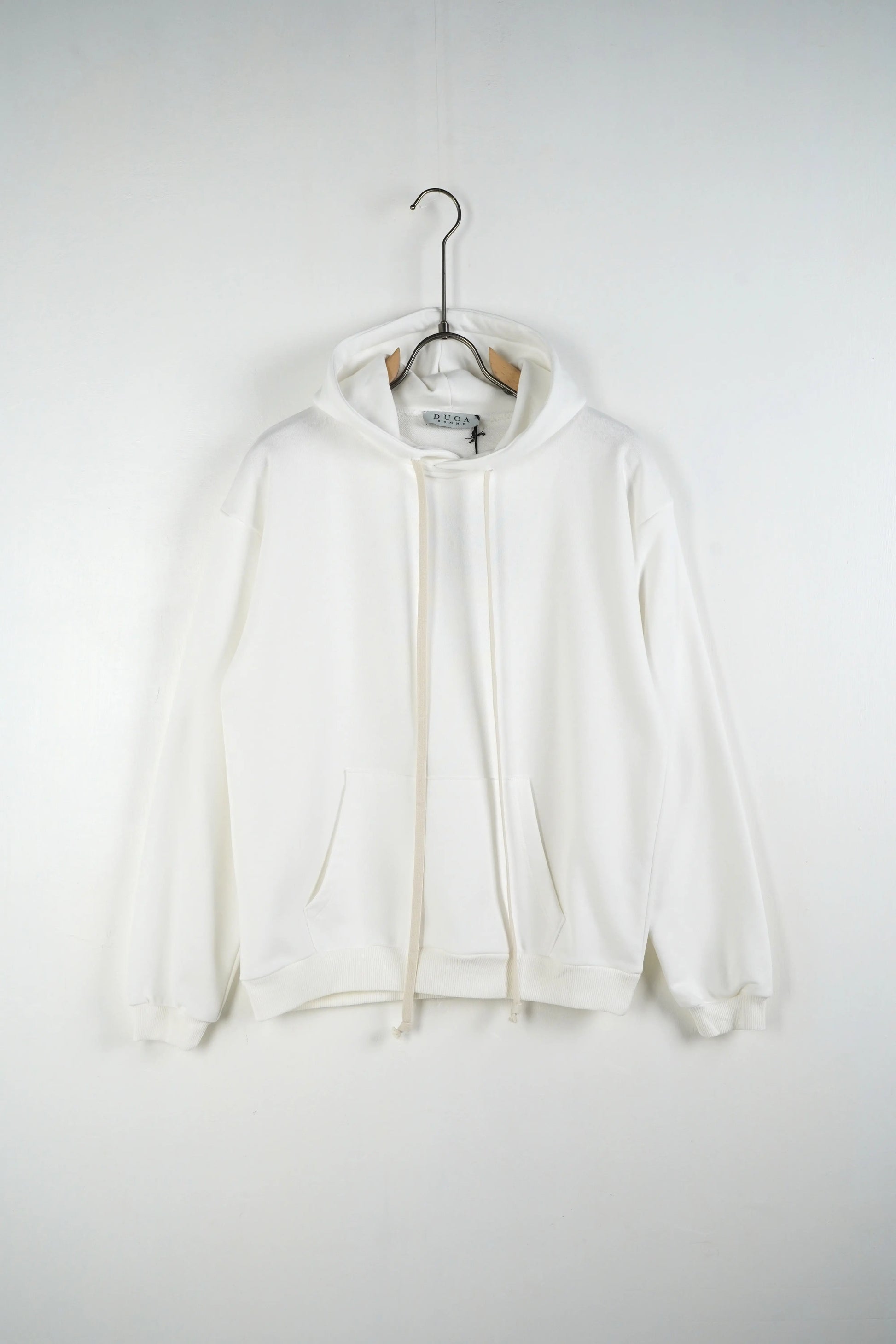 felpa oversize lacci duca homme bianco