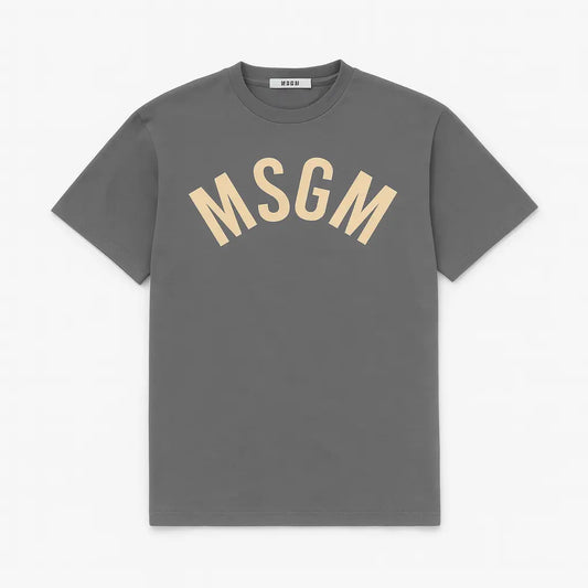 T Shirt Msgm | Modello Oversize Unisex | Logo | Grigio MSGM