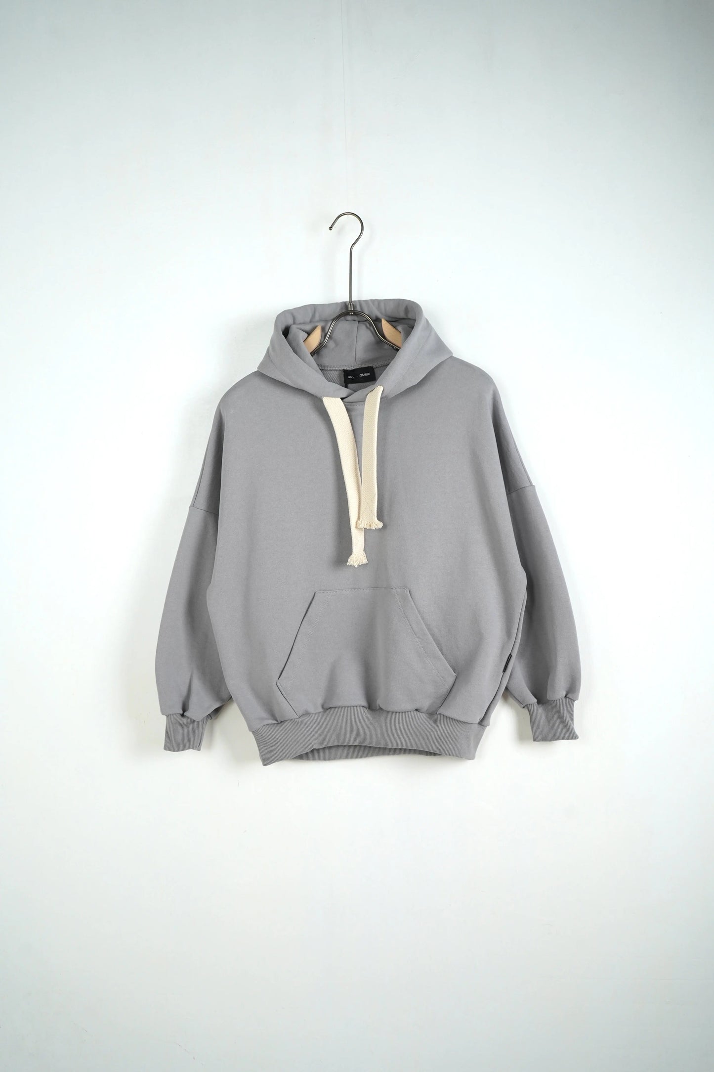 felpa bambino oversize cappuccio lacci duca homme grigio