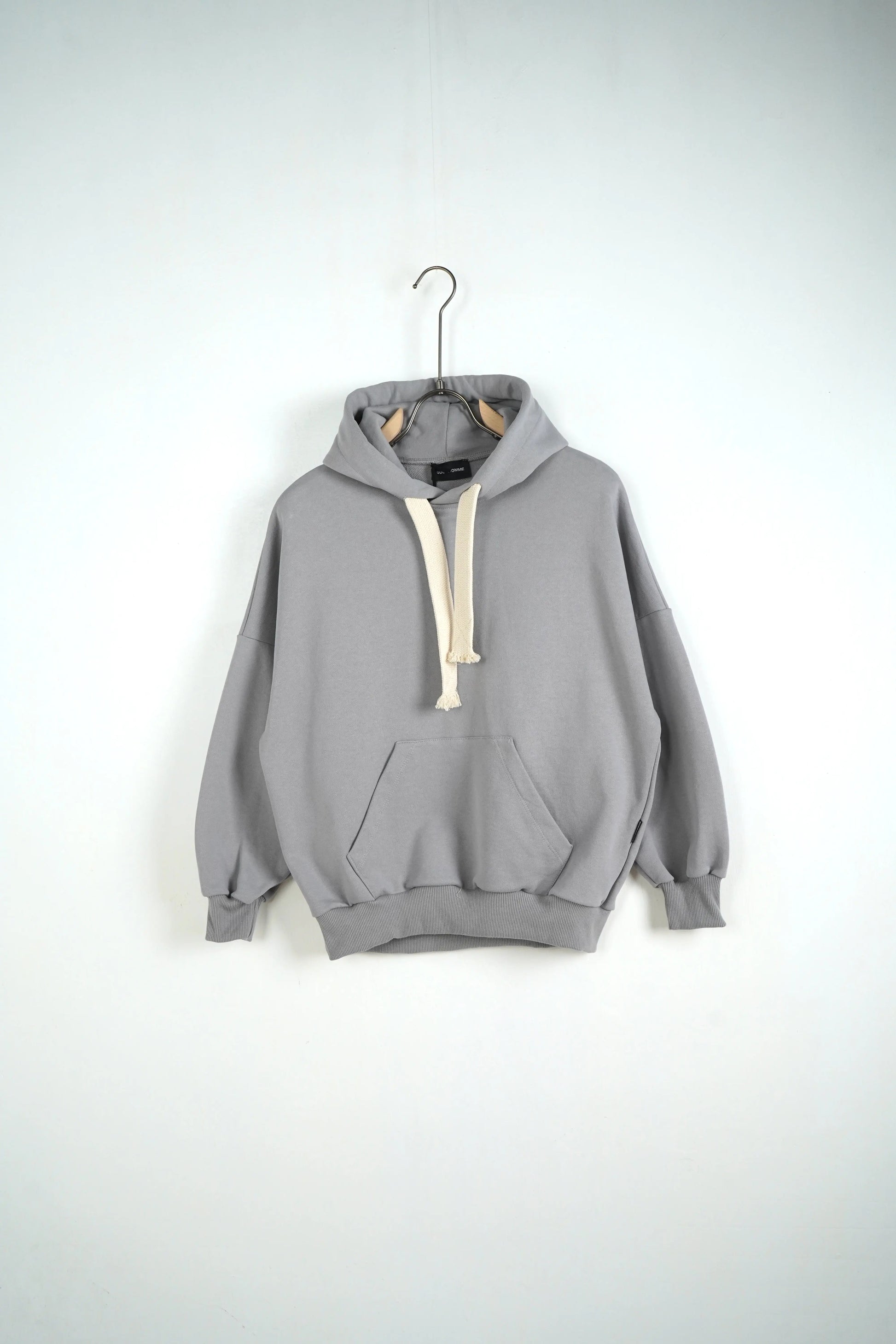 felpa bambino oversize cappuccio lacci duca homme grigio