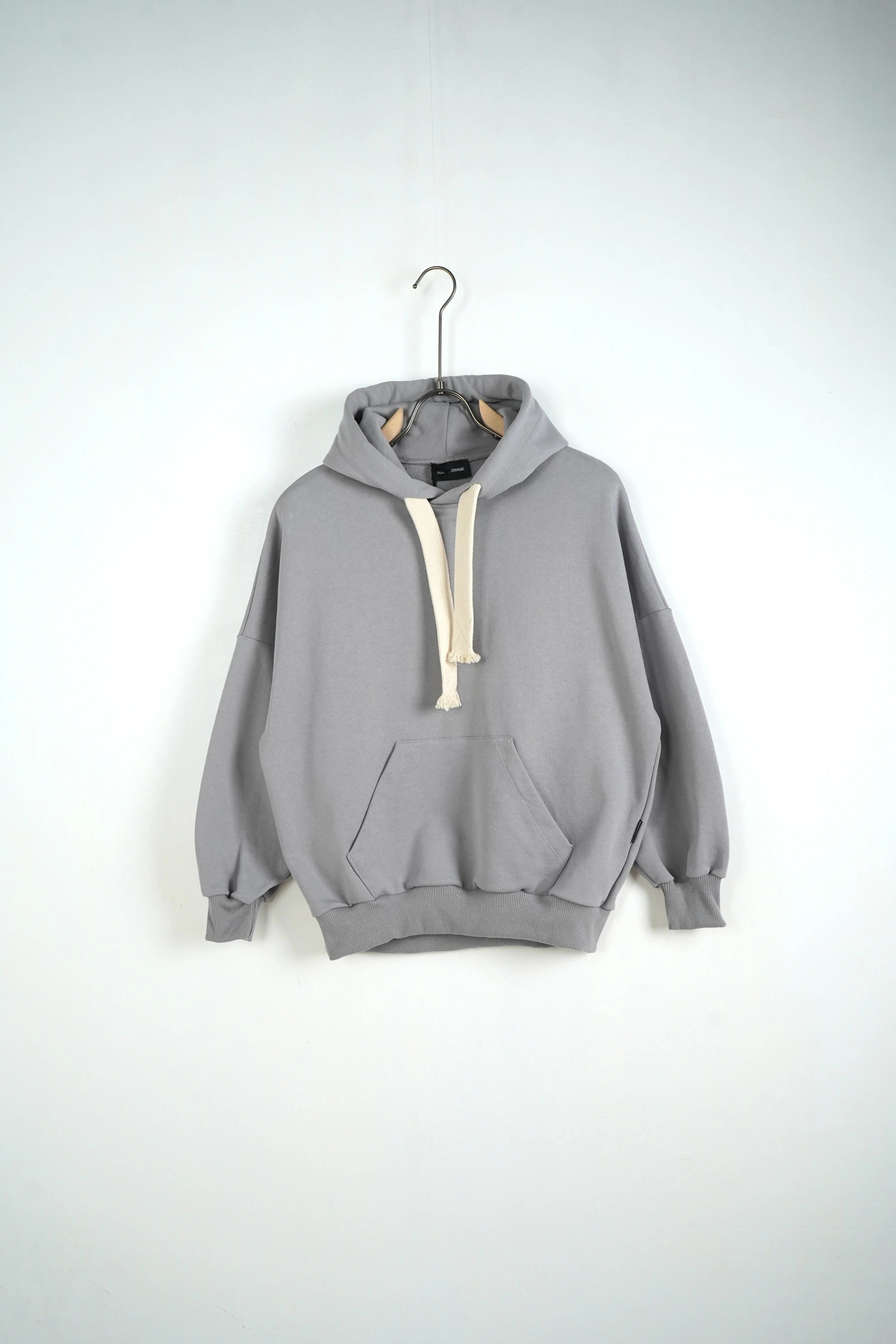 felpa bambino oversize cappuccio lacci duca homme grigio