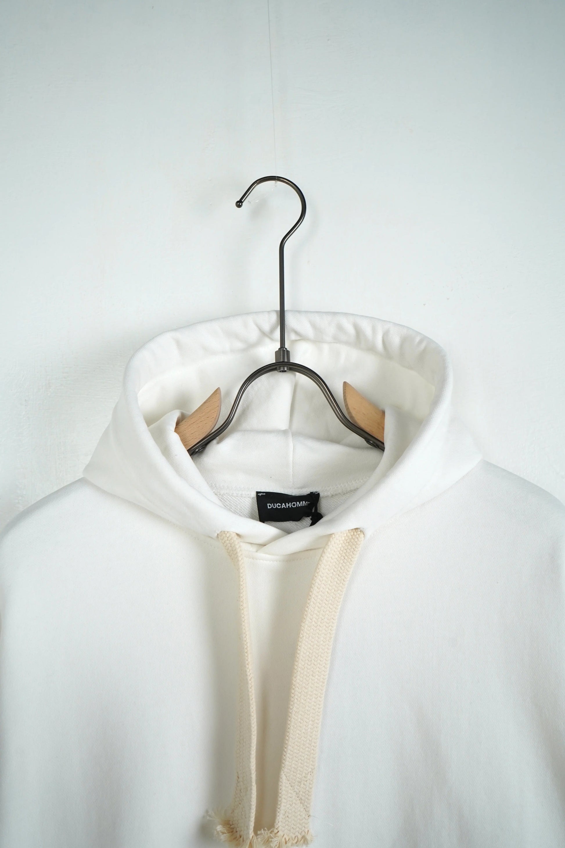 felpa bambino oversize cappuccio lacci duca homme bianco 1