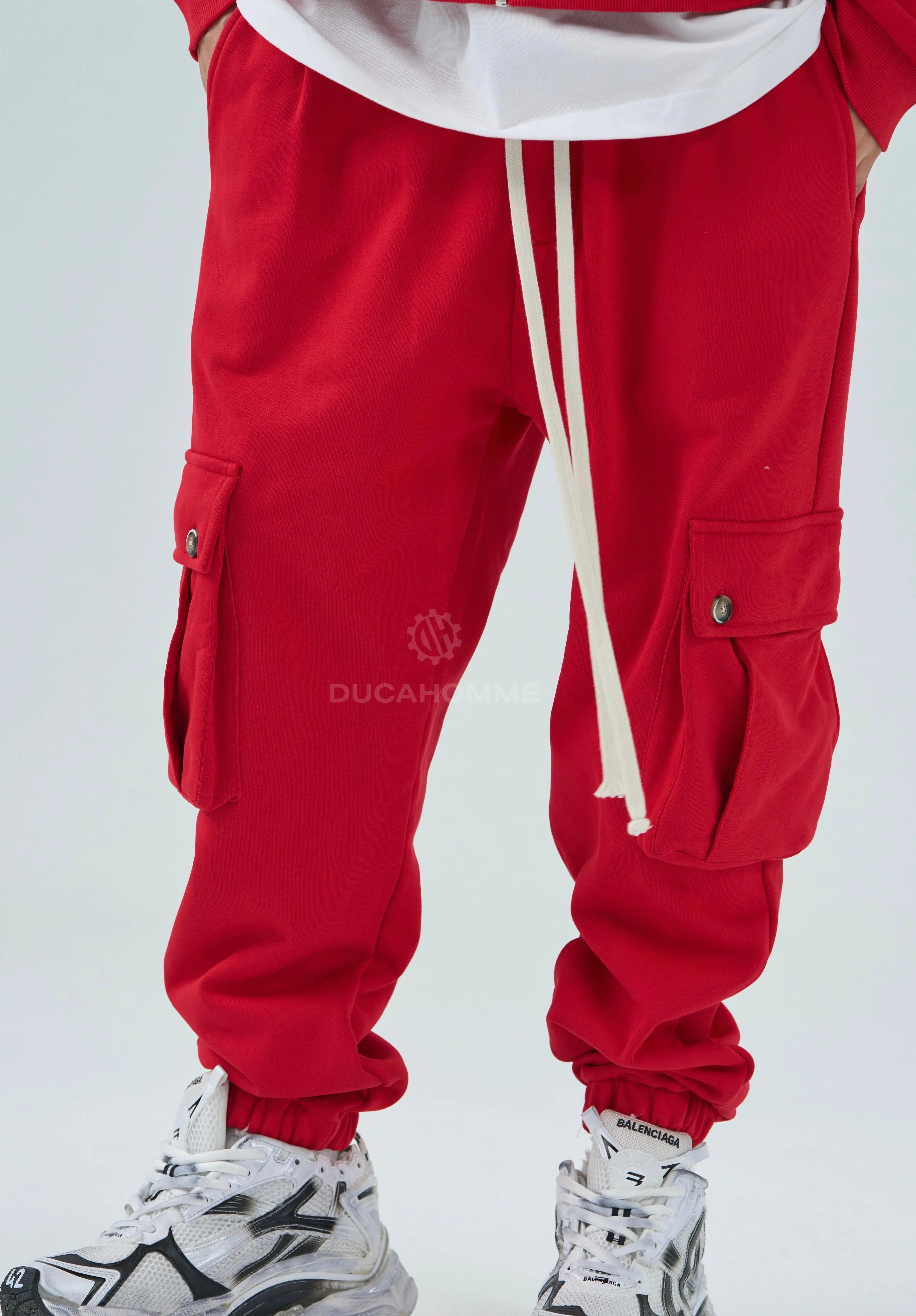 Pantaloni Tuta Duca Homme | Uomo | Oversize | Rosso Duca Homme