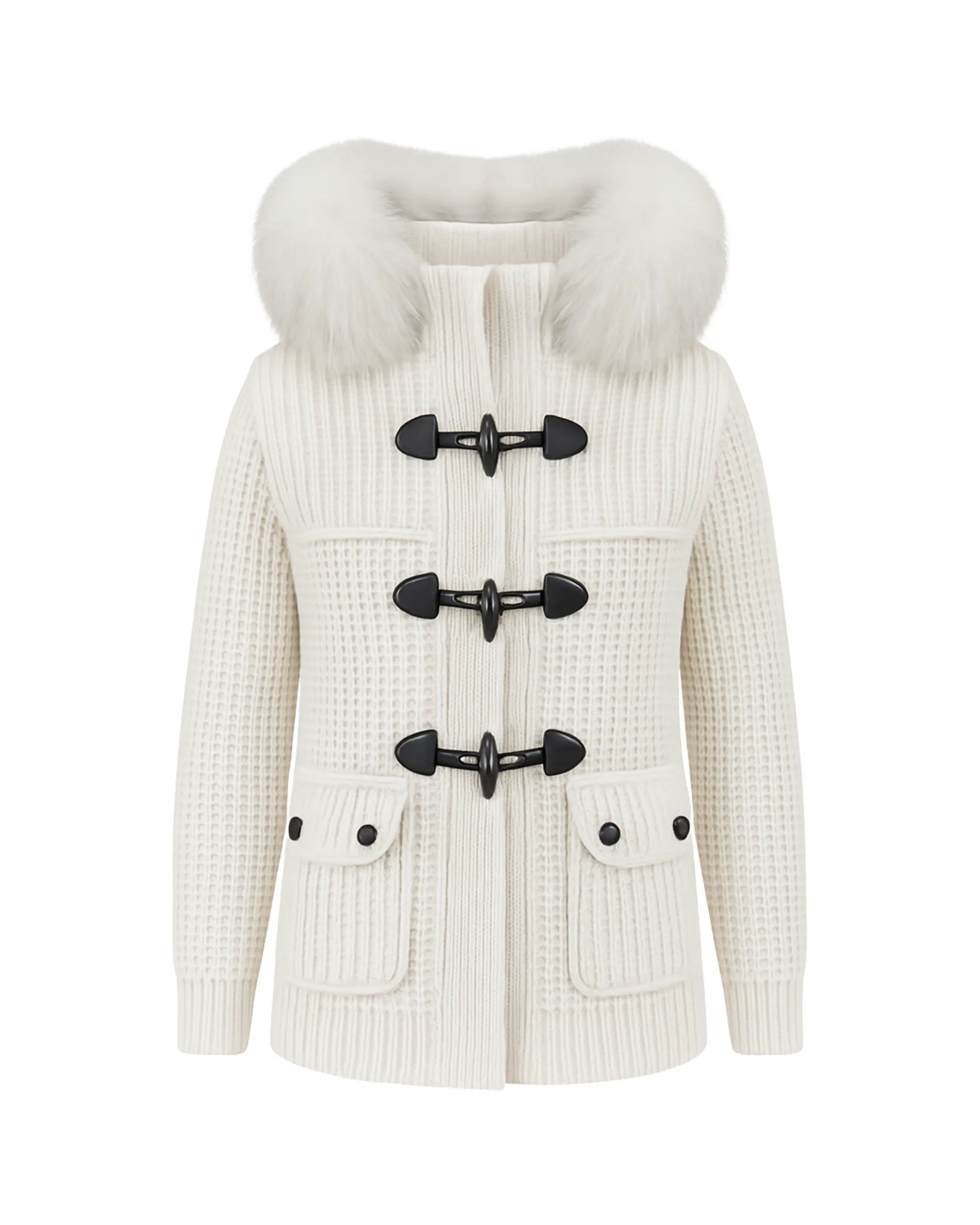 Bark Bianco con Pelliccia | Giubbotto Unisex | Uomo Donna Bark