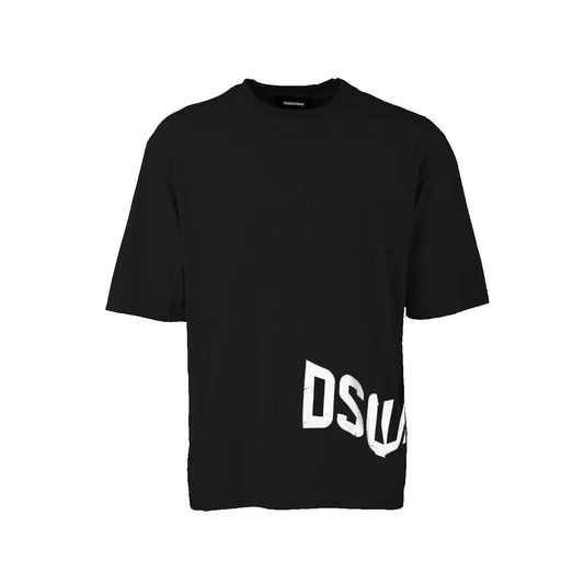 T Shirt Dsquared2 | Logo Onda | Nero Dsquared
