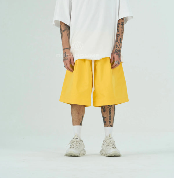 Pantaloncini Duca Homme Uomo | Modello Oversize | Colore Giallo