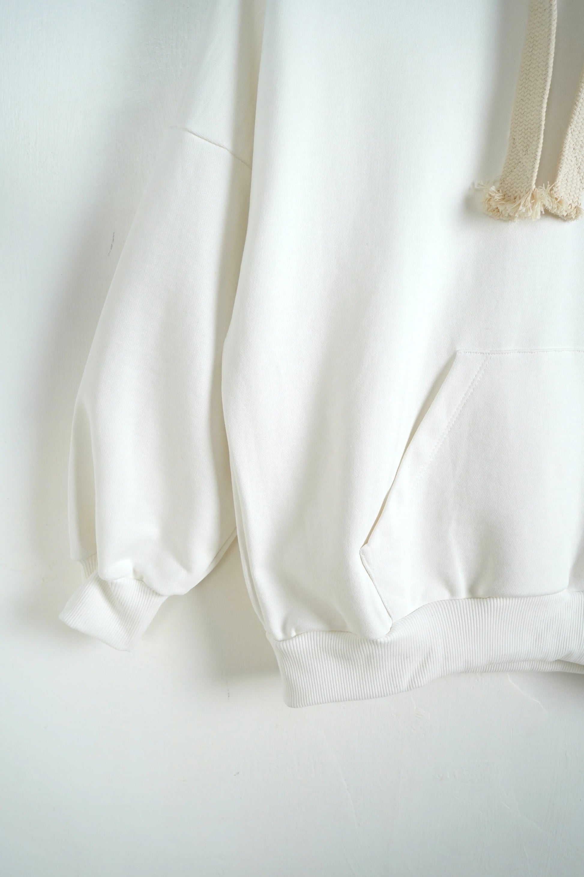 felpa bambino oversize cappuccio lacci duca homme bianco 2