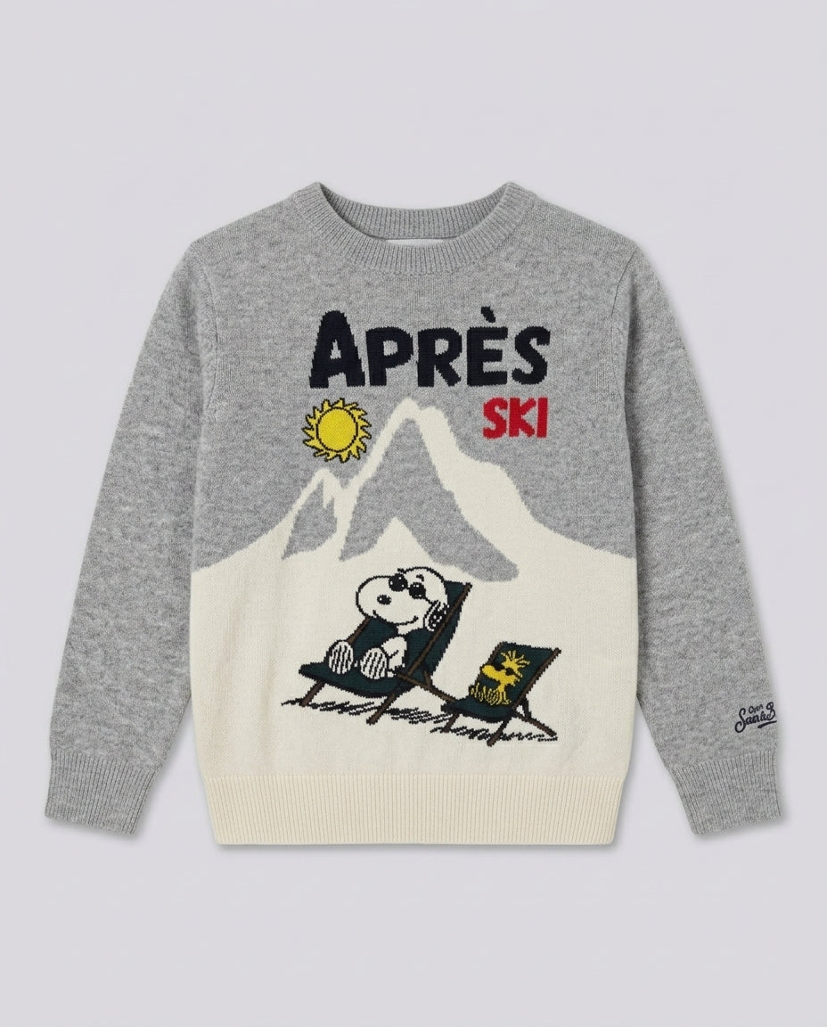 Maglione Saint Barth Kids Snoopy Winter Relax – fronte