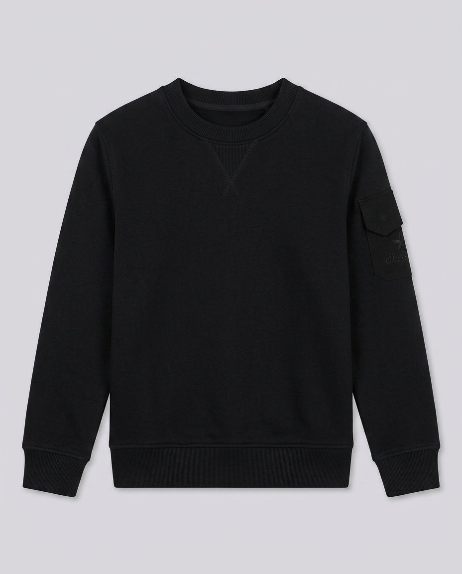 Felpa Saint Barth Kids Nero – fronte