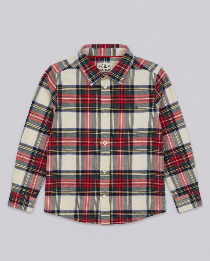 Camicia Saint Barth Kids Flanella St Moritz Tartan – retro