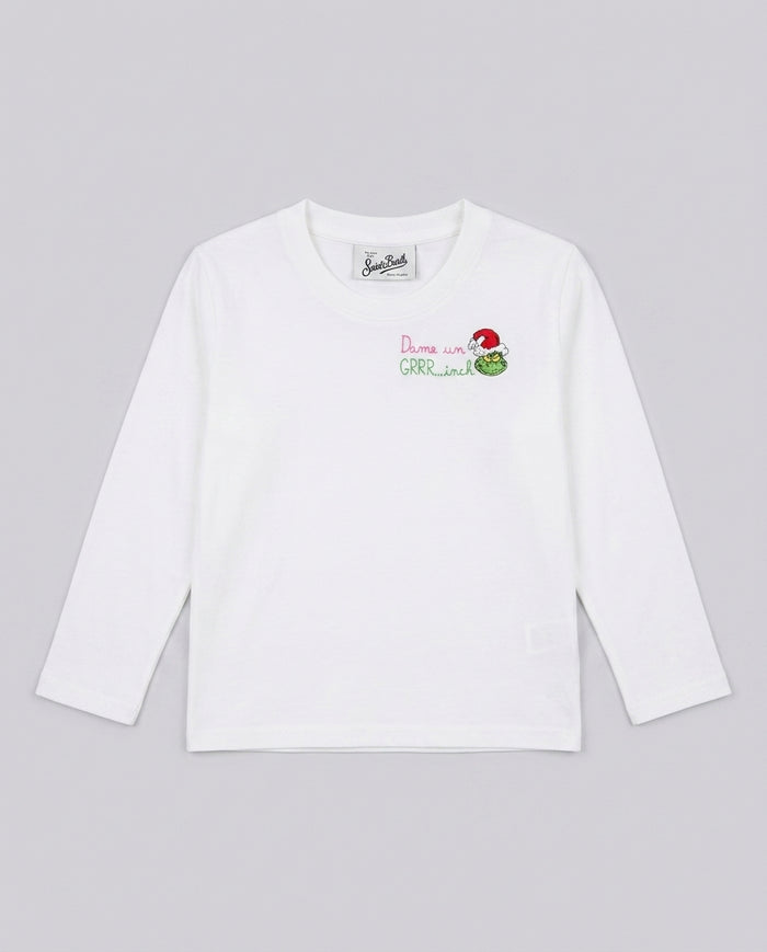 T-Shirt Natalizia Saint Barth Kids Dame Grinch – fronte