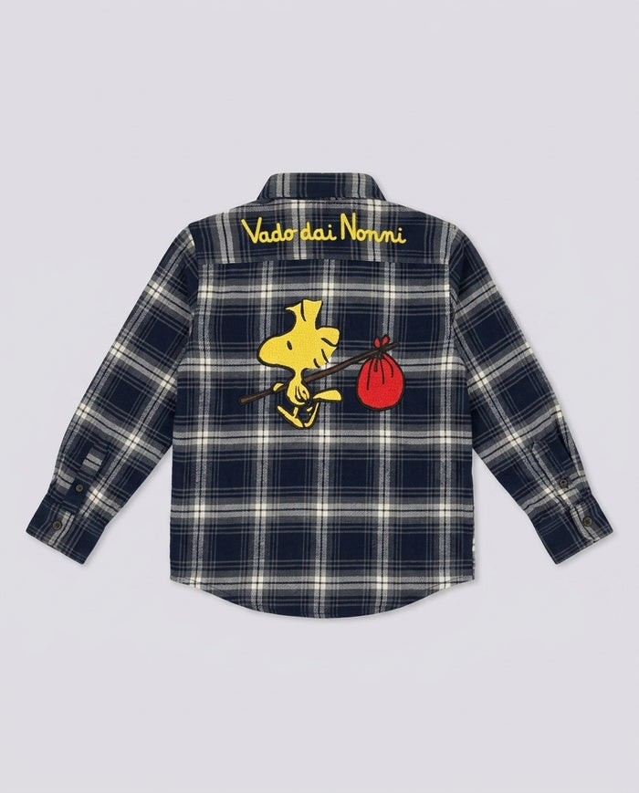 Camicia Saint Barth Kids Flanella Vado dai Nonni Tartan – fronte