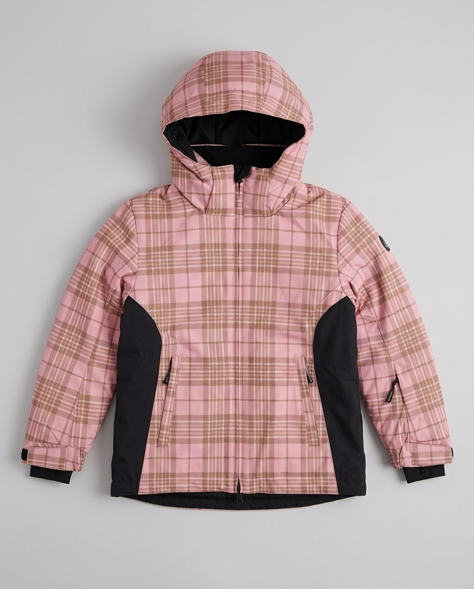 Giubbotto da Sci Saint Barth Kids Tartan Rosa – fronte