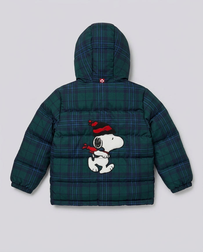 Piumino Saint Barth Kids Snoopy Tartan – fronte