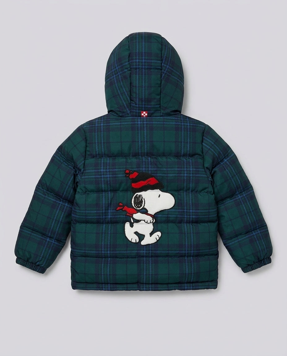 Piumino Saint Barth Kids Snoopy Tartan – fronte
