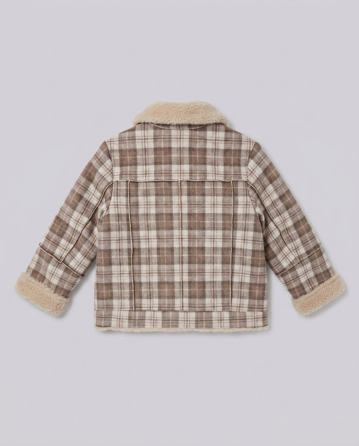 Giacca Shearling Saint Barth Kids Tartan – retro