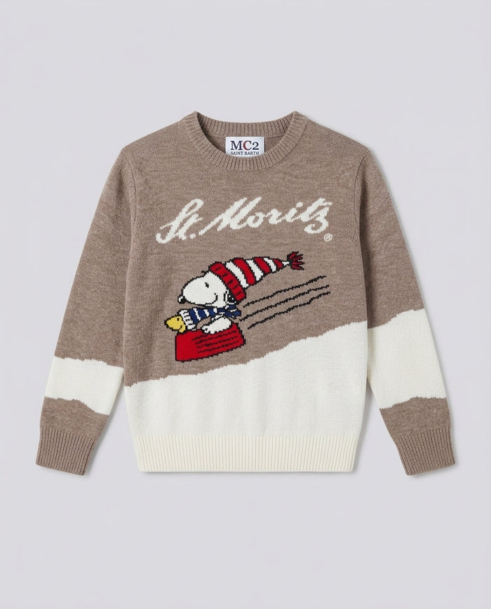 Maglione Saint Barth Kids Peanuts St. Moritz Bob – fronte