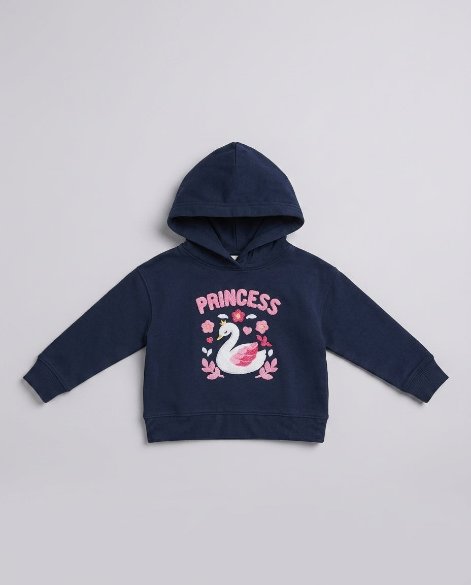 Felpa Saint Barth Kids Swan Princess – fronte