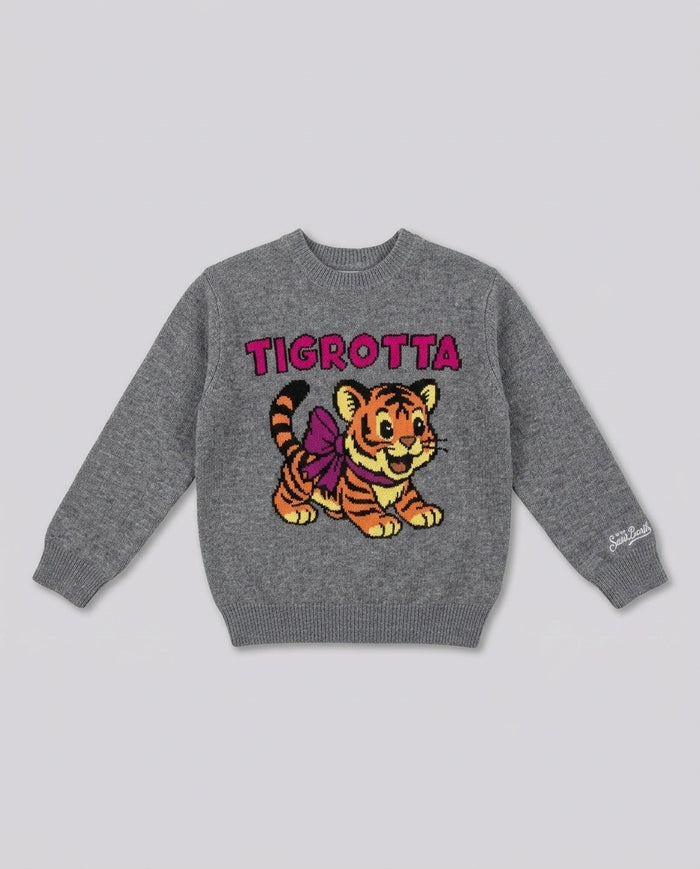 Maglione Saint Barth Kids Tigrotta – fronte
