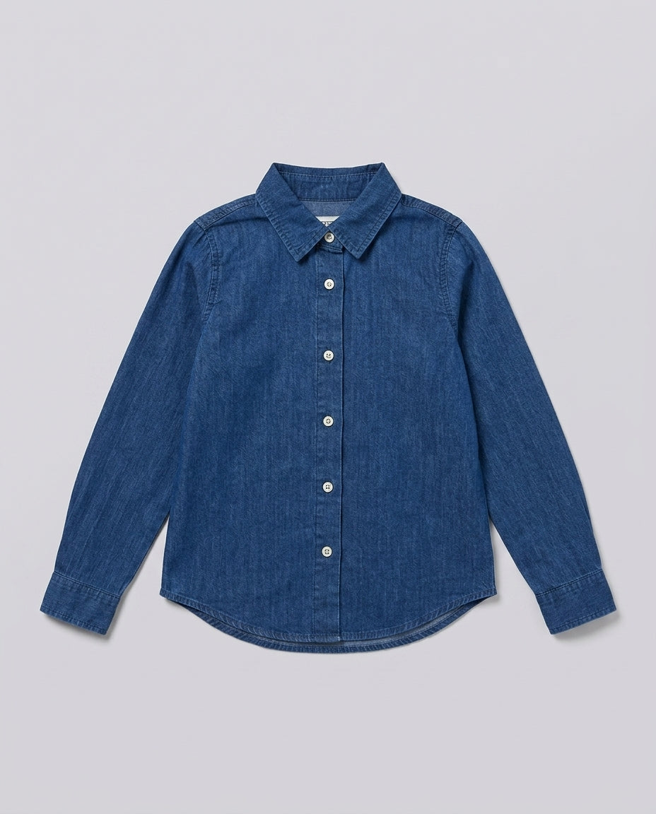Camicia in Chambray Saint Barth Kids – fronte