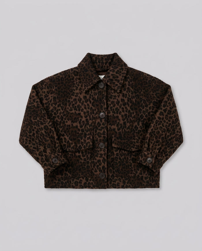 Cappotto Saint Barth Kids Doppiopetto Leopardato – fronte