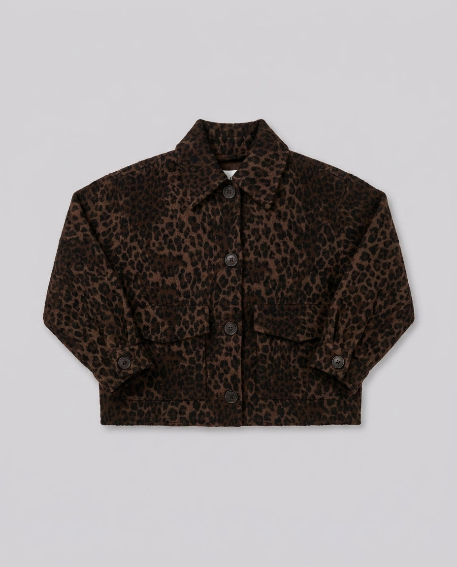 Cappotto Saint Barth Kids Doppiopetto Leopardato – fronte