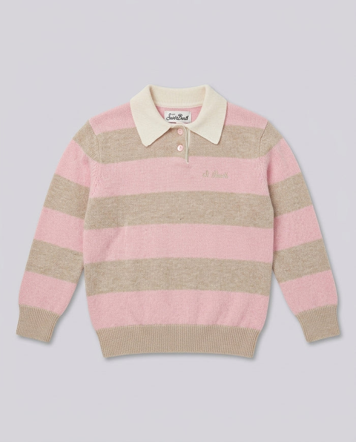 Maglione Saint Barth Kids a Righe – fronte