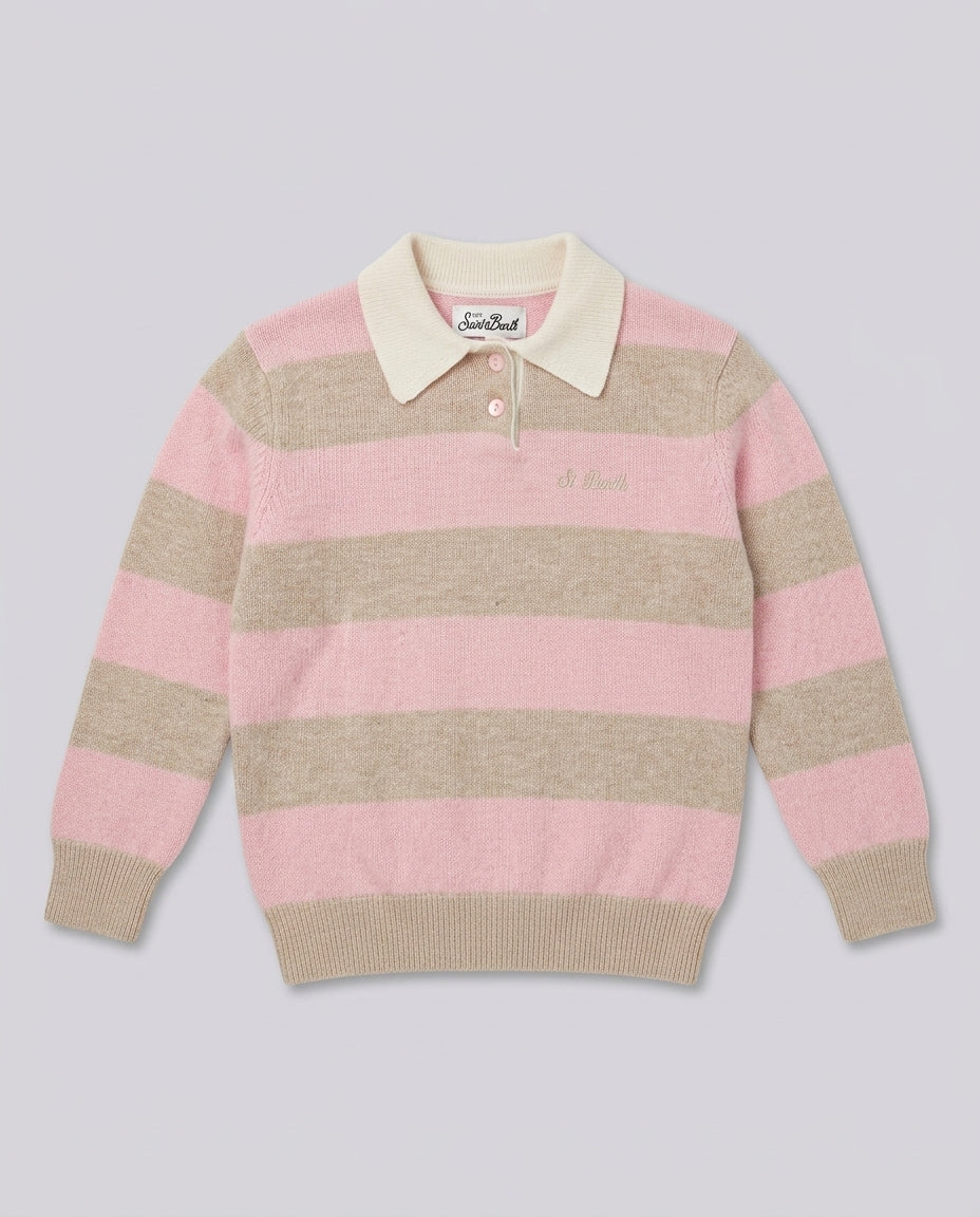 Maglione Saint Barth Kids a Righe – fronte
