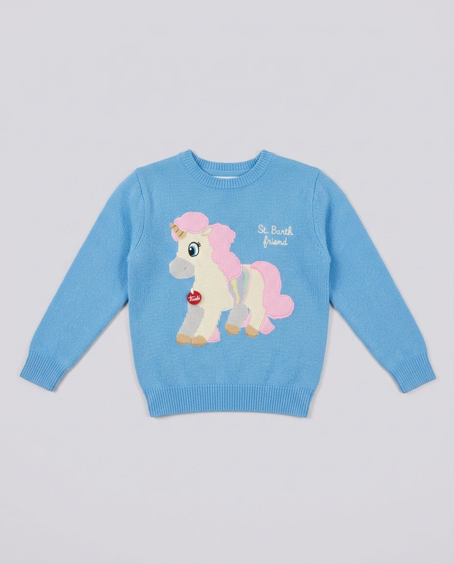 Maglione Saint Barth Kids Trudi Unicorno – fronte