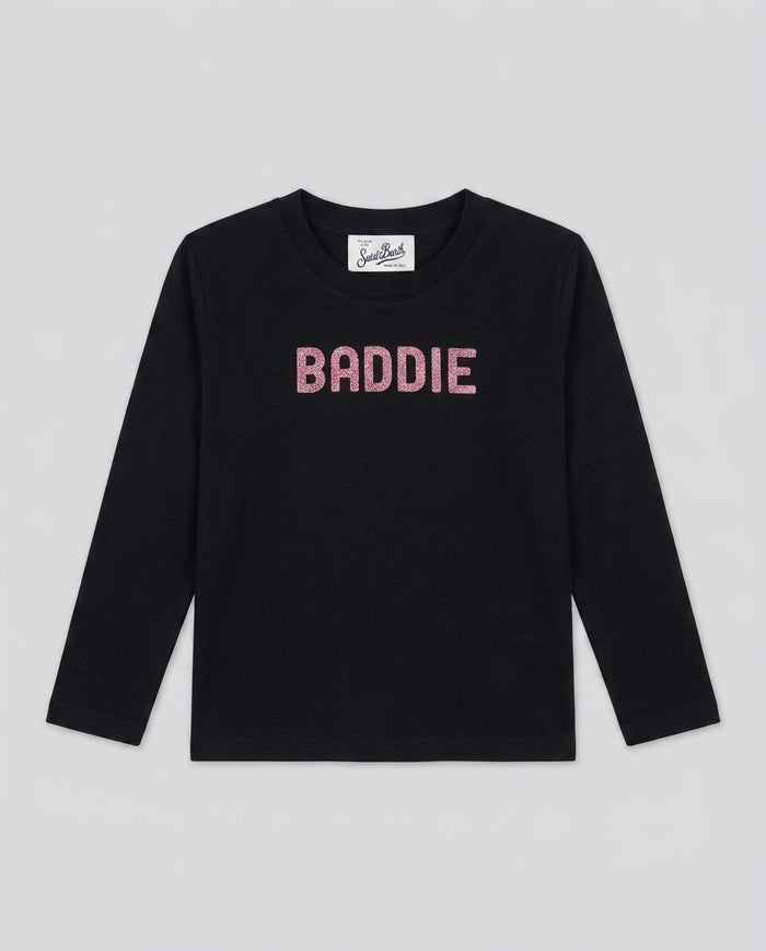 T-Shirt Saint Barth Kids Baddie Glitter – fronte